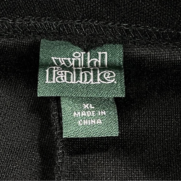 Wild Fable size Xl thick, comfy, soft, stretchy black bell bottoms leggings NWOT - Picture 8 of 9